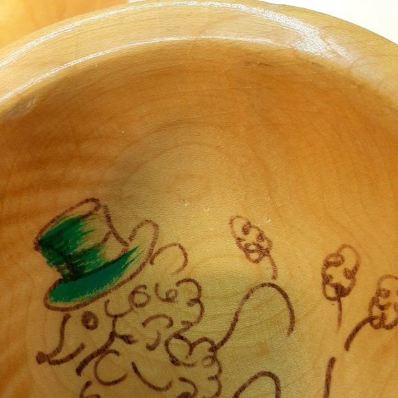 Munising Poodles Hand Painted Wooden Salad Bowls 6 Vintage Delightful TopHat EUC - Picture 11 of 12